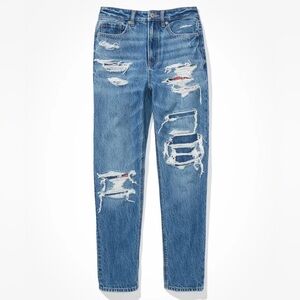 American Eagle Outfitters Light Blue Distressed Boyfriend Jeans Scandi Girl